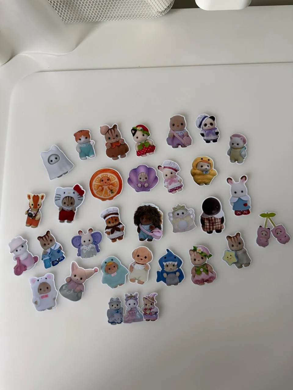 Sylvanian Families (Calico Critters) figure stickers on vinyl