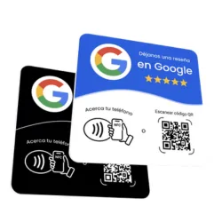 Placa para Reseñas de Google (NFC y QR)